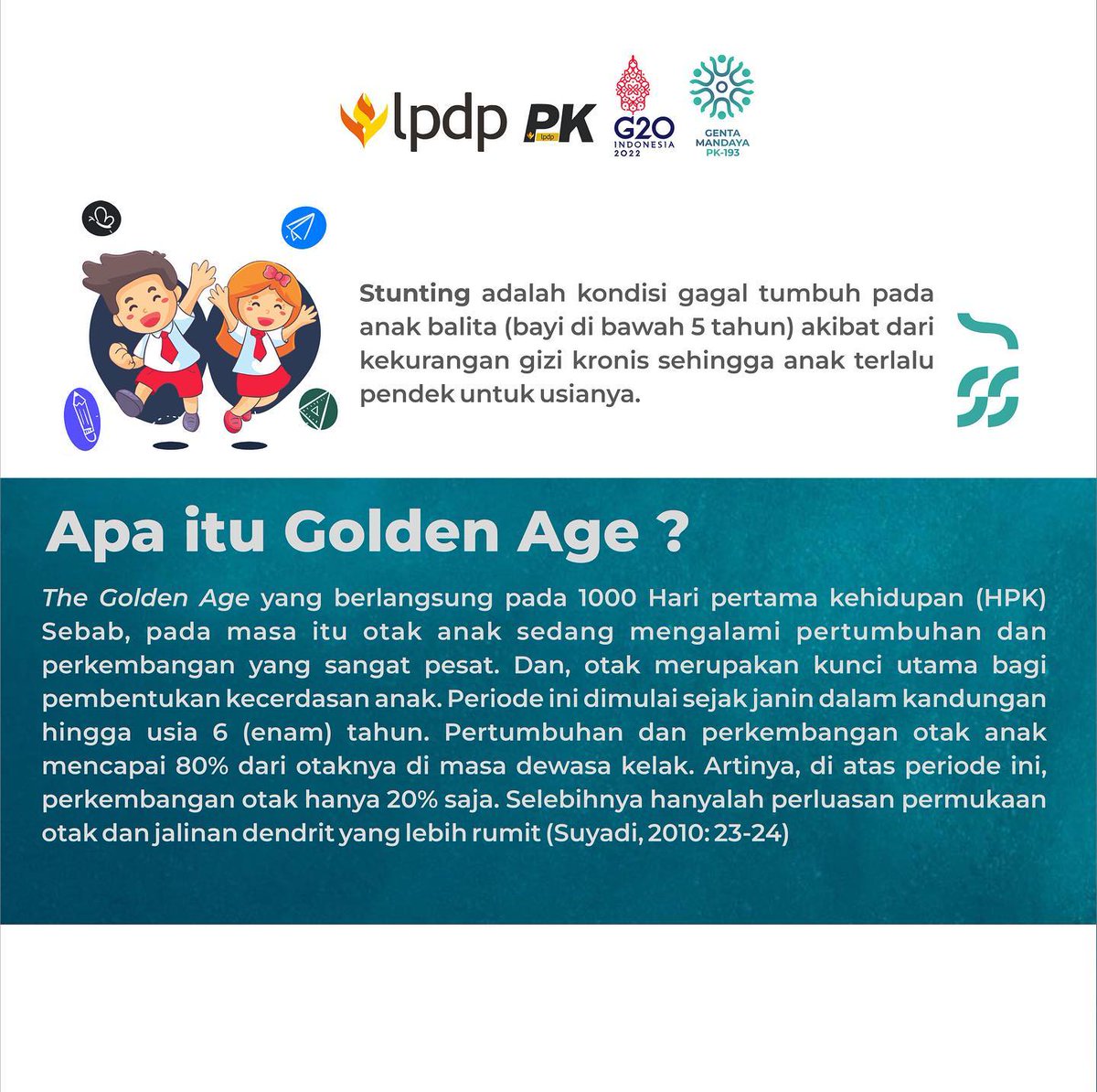 FaidilZul's tweet photo. Hai sobat Gemay, 👋🏻
Pastinya kalian sudah pernah mendengar istilah stunting kan? Yuk simak postingan berikut

@lpdp_ri
#LPDP
#diriuntuknegeri
#PK193
#gentamandaya
#DiriUntukNegeri #SDMUnggulIndonesiaMaju #AkuPastiMengabdi https://t.co/Ys5jCOmn6z