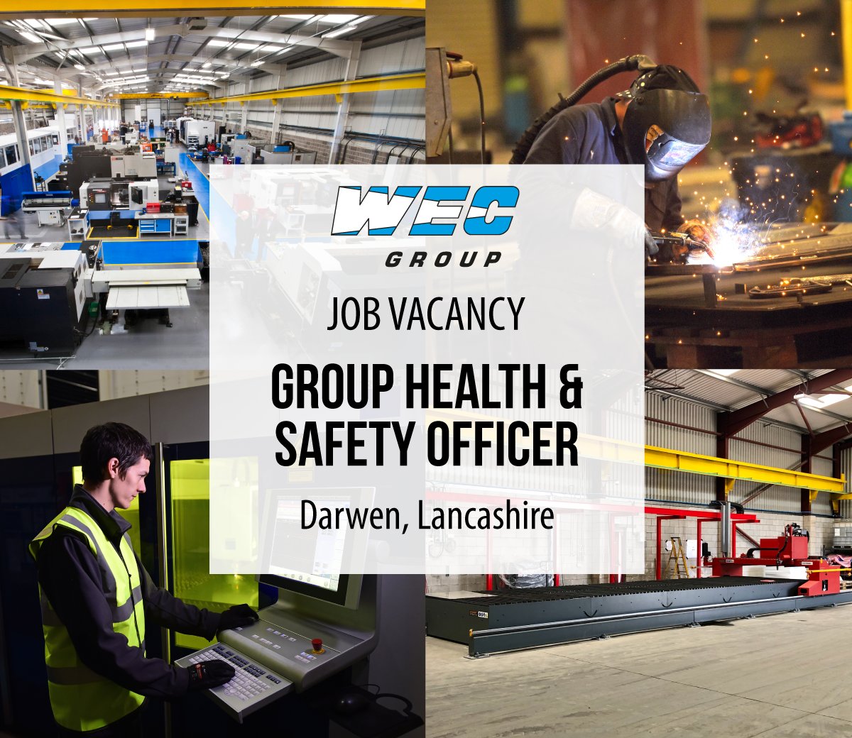 wecgroupltd's tweet image. We are on the lookout for a Group Health and Safety Officer to join our HQ in Darwen! If you&apos;re interested in joining our team, apply now!

📧recruitment@wecl.co.uk
💻wec-group.com/current-vacanc…

#WorkWithWEC #Hiring #HealthAndSafety #Engineering #LancashireJobs