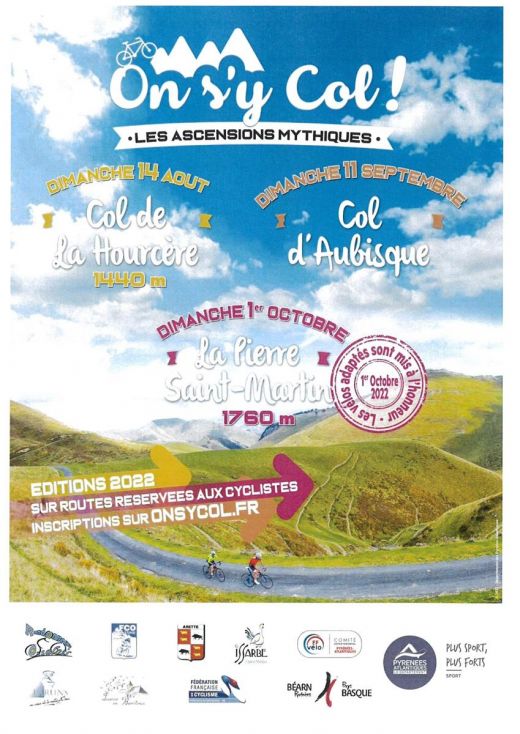 ADT64pro's tweet photo. Pour la dernière journée de l'opération #onsycol 2022, les amateurs de vélo pourront se rendre dimanche 1er octobre à La Pierre Saint-Martin pour grimper les 1760m de l'étape.
#BearnPyrenees https://t.co/B3GCsL2adL