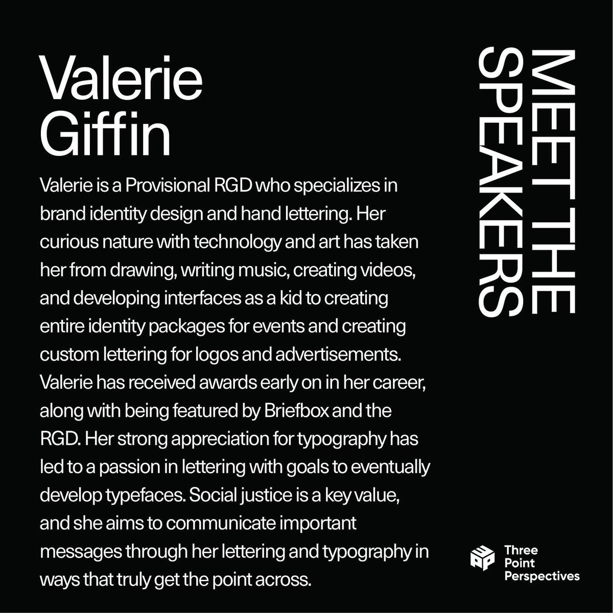 sds_'s tweet photo. Meet out 3PP Conference Speaker: Valerie Giffin!

Valerie is a Prov RGD who specializes in brand identity design and hand lettering. Swipe to see more of Valerie’s work and be sure to check out her talk at the at this years 3PP Conference: https://t.co/qyaw4SMVoo https://t.co/rFA17gzxNk