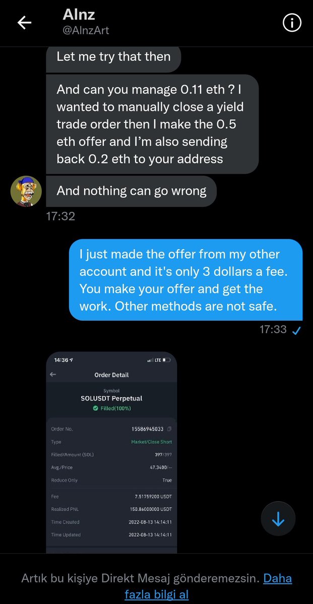 Metakind_'s tweet photo. 🚫Another scammer. HUNTED 🎯
🚫I kill fake collectors always 🎯
#NFTCommunity #NFTCollector
#Scammer
#Metakind continues
Yes ım CIA @AlnzArt scammer https://t.co/sIb6NXTdZh