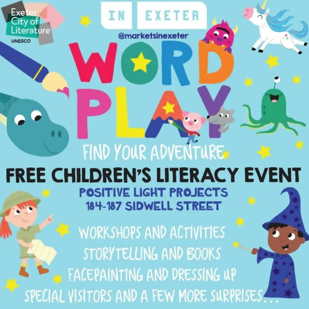 Positive Light Projects (@positivelightp) on Twitter photo 🎉Wordplay is back this Sunday! 10-3pm at Positive Light Projects 📝
Book your free family ticket via Eventbrite or visit the Markets In Exeter website ( <a href="/marketsinexeter/">Marketsinexeter</a> )
<a href="/in_exeter/">BORA KIM</a>
<a href="/exetercityoflit/">Exeter City of Literature</a>
<a href="/exetercouncil/">Exeter City Council</a>
#wordplay 🎉Wordplay is back this Sunday! 10-3pm at Positive Light Projects 📝
Book your free family ticket via Eventbrite or visit the Markets In Exeter website ( <a href="/marketsinexeter/">Marketsinexeter</a> )
<a href="/in_exeter/">BORA KIM</a>
<a href="/exetercityoflit/">Exeter City of Literature</a>
<a href="/exetercouncil/">Exeter City Council</a>
#wordplay