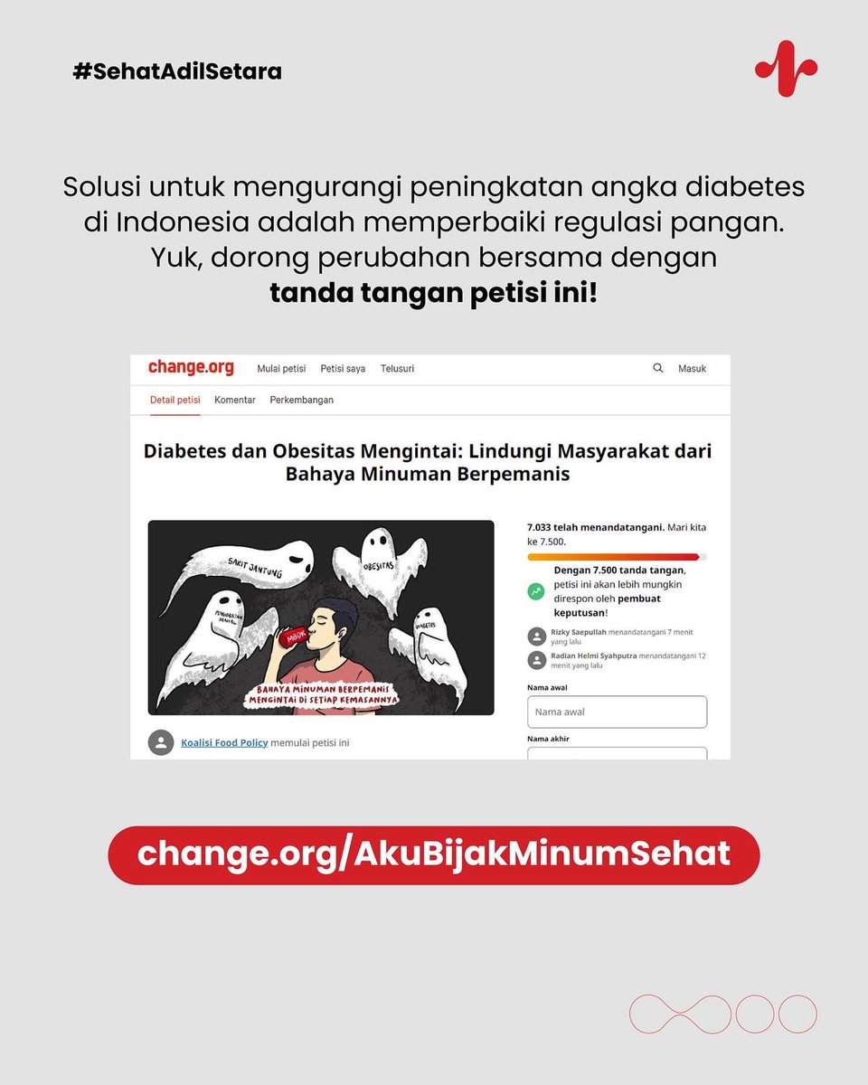 CISDI_ID's tweet photo. Nah #TemanCISDI, kamu bisa jadi salah satu penggerak perubahan dengan tanda tangan petisi berikut untuk #Indonesia yang #SehatAdilSetara. Cek langsung pada tautan --> https://t.co/1iUDudjvXJ https://t.co/vk1yEYHsaa