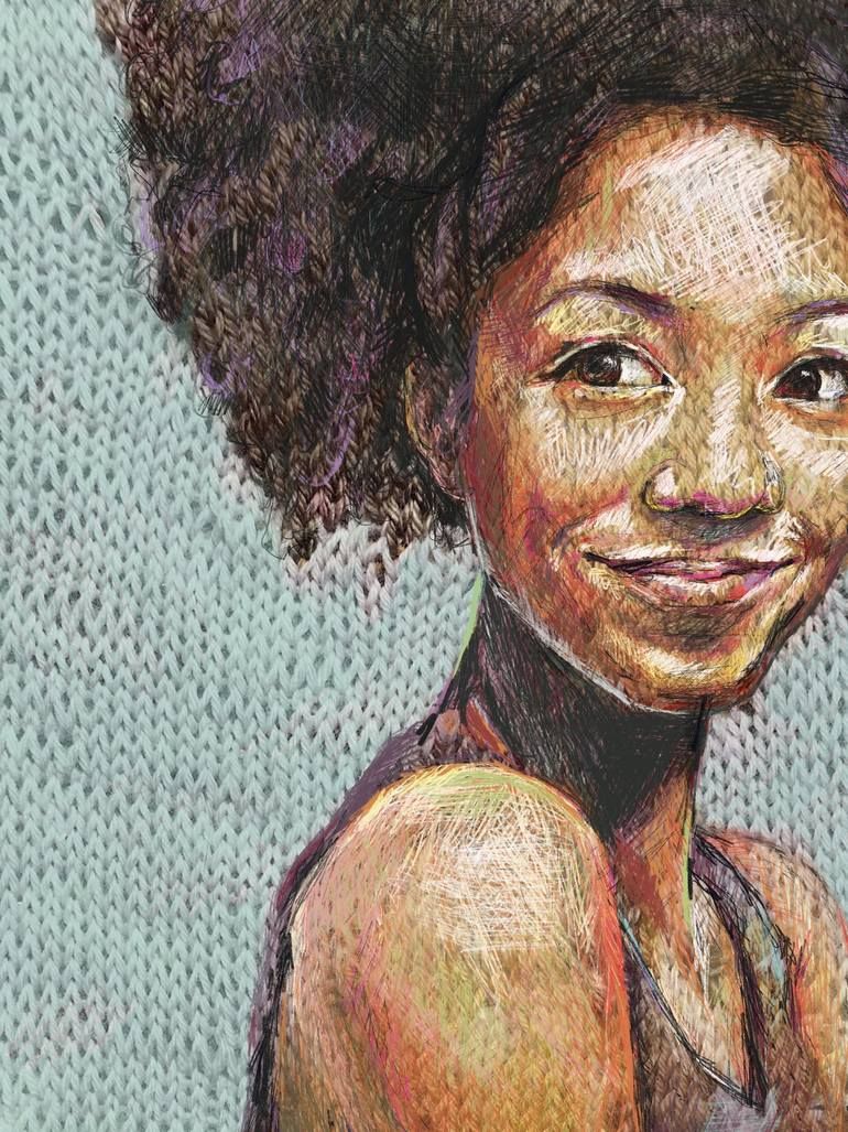 Faith Humphrey Hill, US artist and knitter who creates knitted portraits #WomensArt