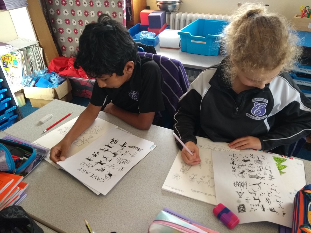 eco_eps's tweet photo. Prep 3 are becoming Stone Age artists. They are loving their cave art! #EPSInspire https://t.co/FVOIZbVgTu