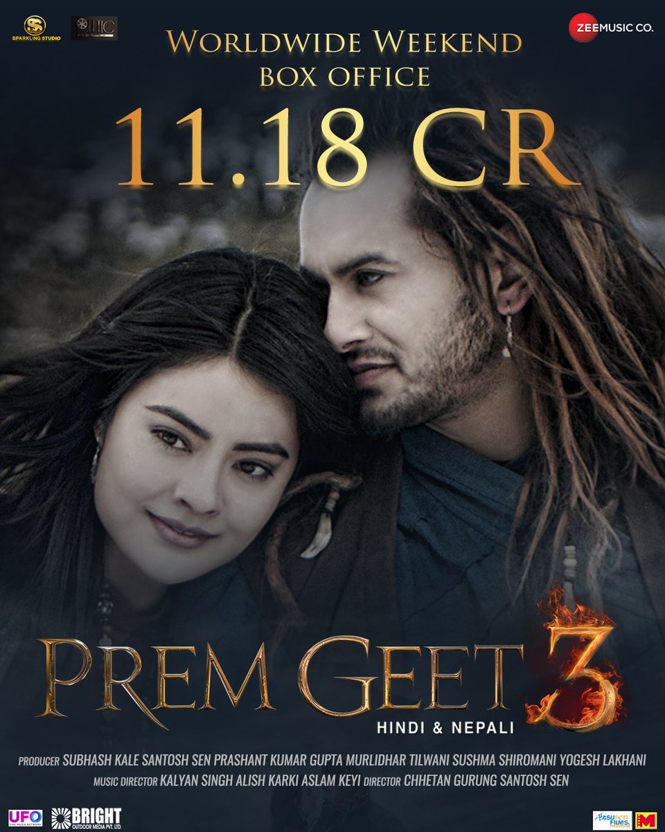 prem_geet3's tweet photo. Nepal Bizz -
Friday - ₹ 2.05Cr(Language Nepali)
Saturday - ₹ 1.67Cr ( Languages Nepali)
Sunday - ₹ 95.50 Lacs (Languages Nepali)

Overseas Gross - 
Friday - ₹ 1.67Cr. (Hindi &amp; Nepali)
Saturday - ₹ 1.23 Cr. (Hindi &amp; Nepali)
Sunday - ₹ 79..30 Lacs. (Hindi &amp; Nepali) https://t.co/Dymg2uvmMq