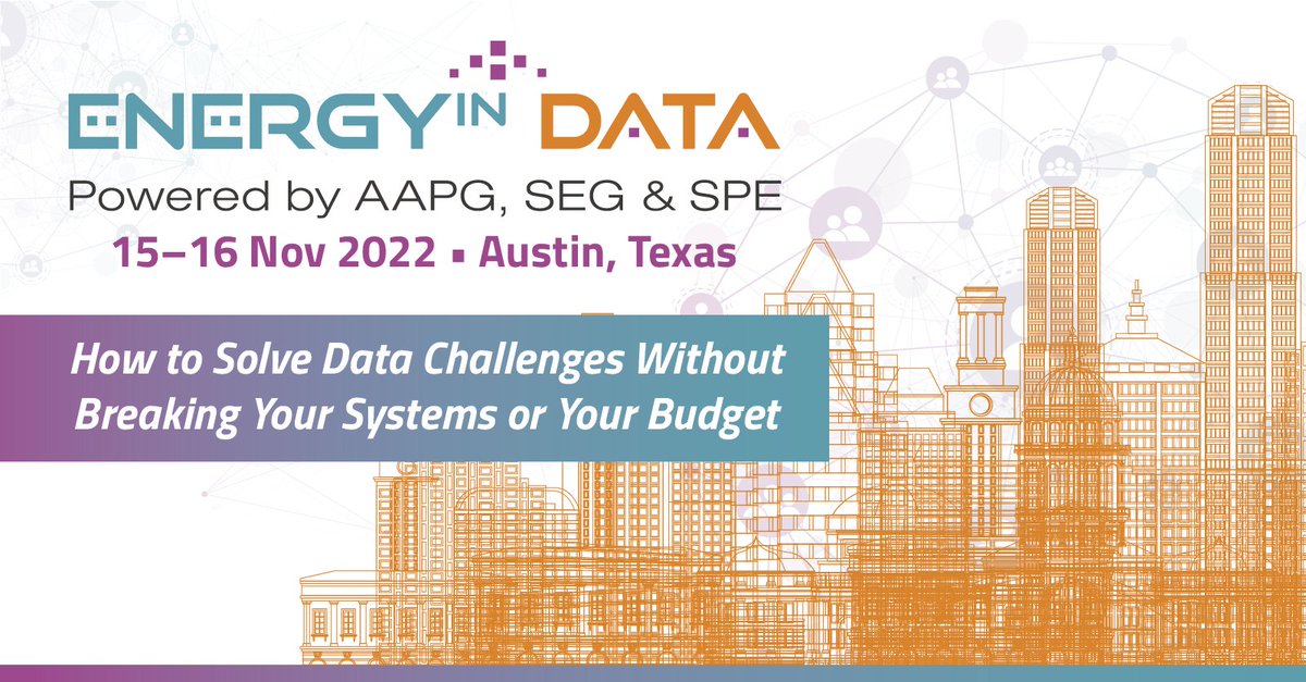 EnergyinData's tweet photo. Registration is now open for the EID conference, which brings together multi-disciplinary communities to discuss data challenges and solutions in areas such as oil &amp; gas operations, critical minerals, geothermal, &amp; more. Learn more: https://t.co/72cCivZ5Xg
@SPEtweets @AAPG https://t.co/ArsUGs4XY2