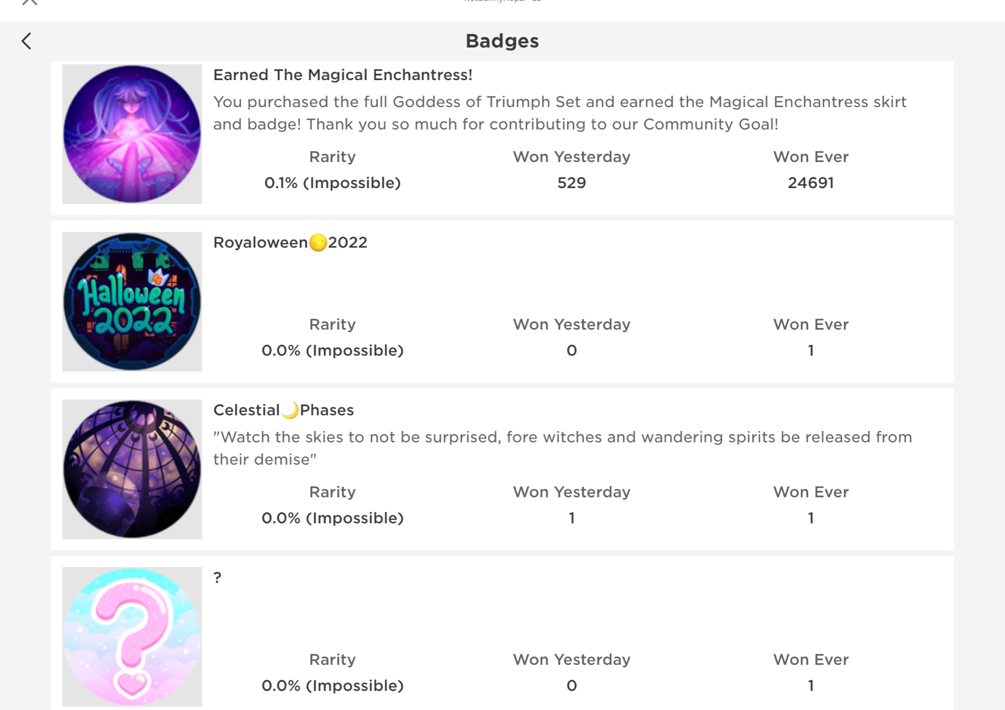ValerieEclipse ! ♥⛄️ ️ on Twitter "2 badges have been updated. The