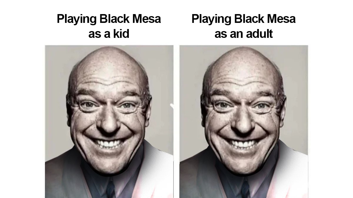 BlackMesaDevs's tweet photo. Raise your crowbar if you agree! 

#BlackMesa #HalfLife #Memes https://t.co/37sjDVyUq0