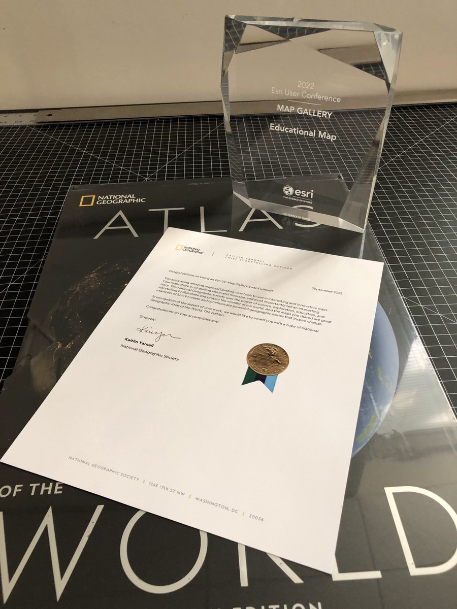 Honored to be recognized by @esri and <a href="/NatGeo/">National Geographic</a> for a storymap I made focusing on EMR, remote sensing, and geospatial tech and how students can use them to study landscape recovery after wildfires. Big thank you to Stacy Curry-Johnson for her help. arcg.is/0iPSCe