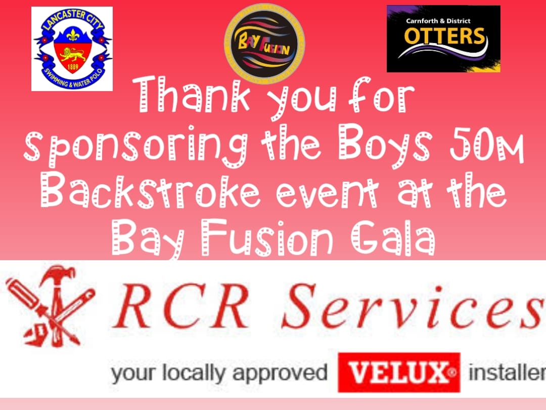 Over the next few days we would like to thank the sponsors who have helped to create the Bay Fusion gala.

So, thanks to Russell Rix who has coached our competitve development squad over the last few years. If you need Velux windows locally he's your man rcrservices.co.uk