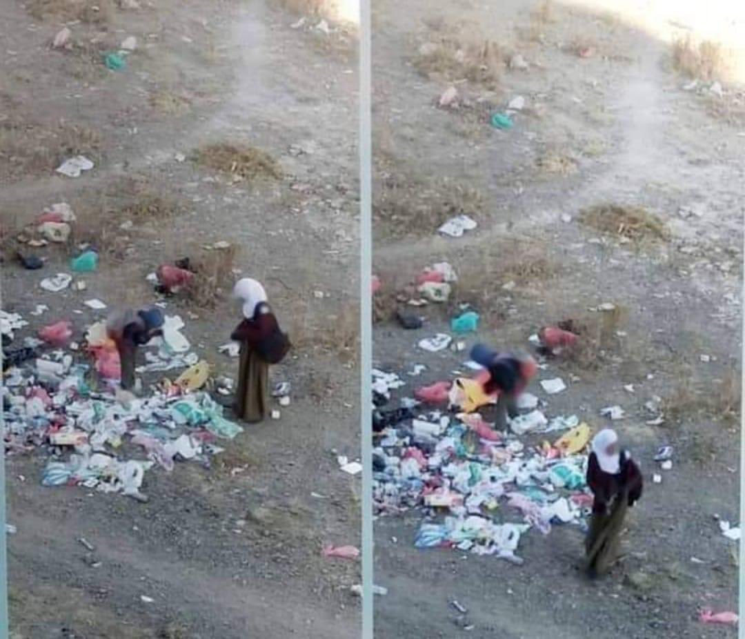 طفله يمنية تبحث عن اكل قبل ما تروح المدرسه سيحاكمكم الله يا حكامنا