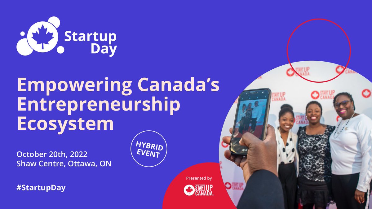 LSPARKGlobal's tweet image. Startup Day is back! 

Join @Startup_Canada on October 20 to connect with entrepreneurs, industry executives, and government representatives as we highlight the role that entrepreneurs play in fuelling economic growth 📈

Register now: bit.ly/3B4786b