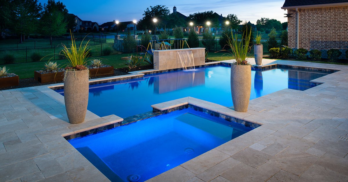 PoolStop's tweet photo. Your home is a reflection of your personal style. Why not let those same preferences influence the style of your pool? Take the next step by visiting our store or calling us at (972) 772-4545 #modernpool #geometricpools #poolstop https://t.co/MpLLdU5PjD