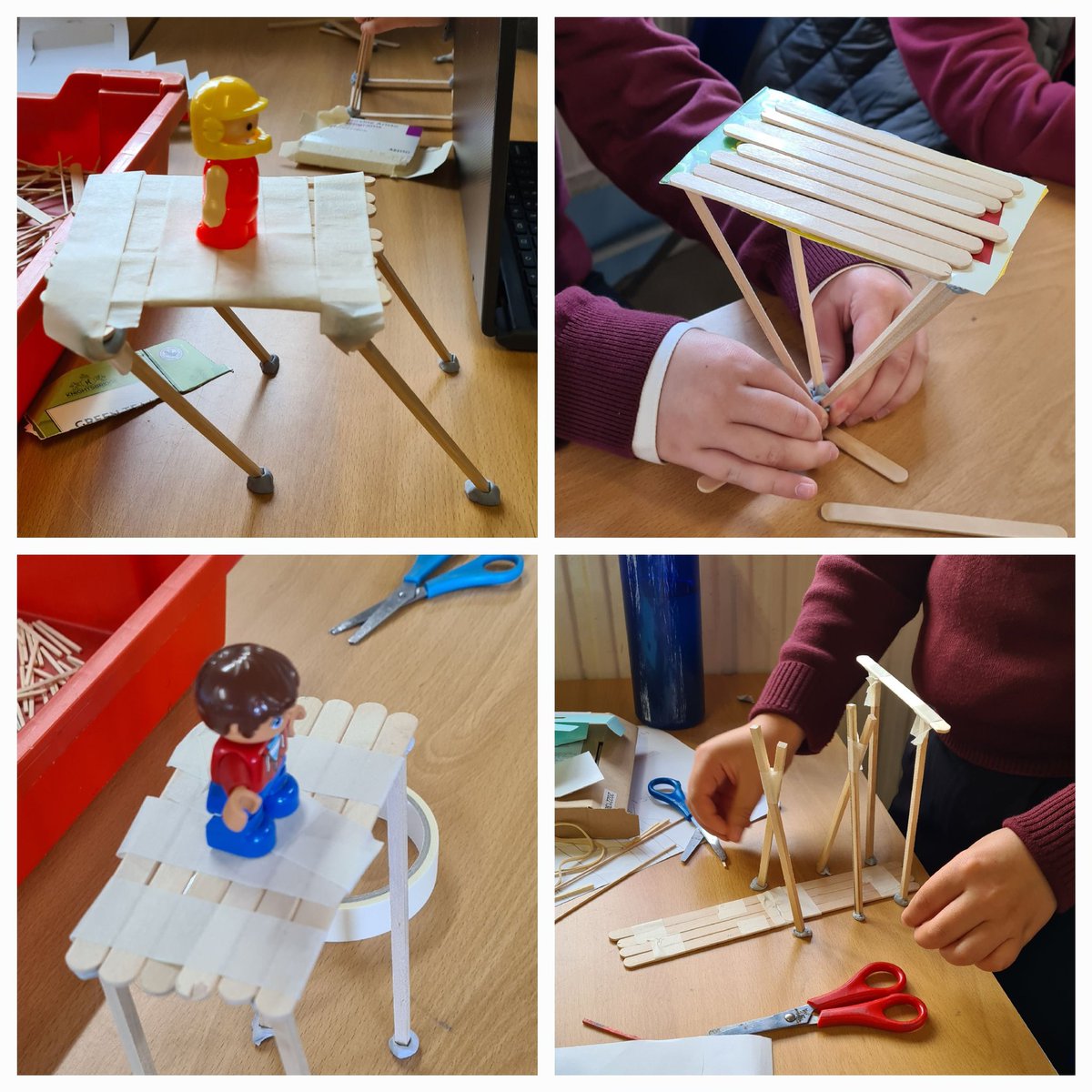 alix1914's tweet photo. Can your duplo character stand on your pier? Planning, building, adapting to improve and cooperating. Some awesome successes P4 @stdavidsPS_ELC ! https://t.co/kcglf84WNC
