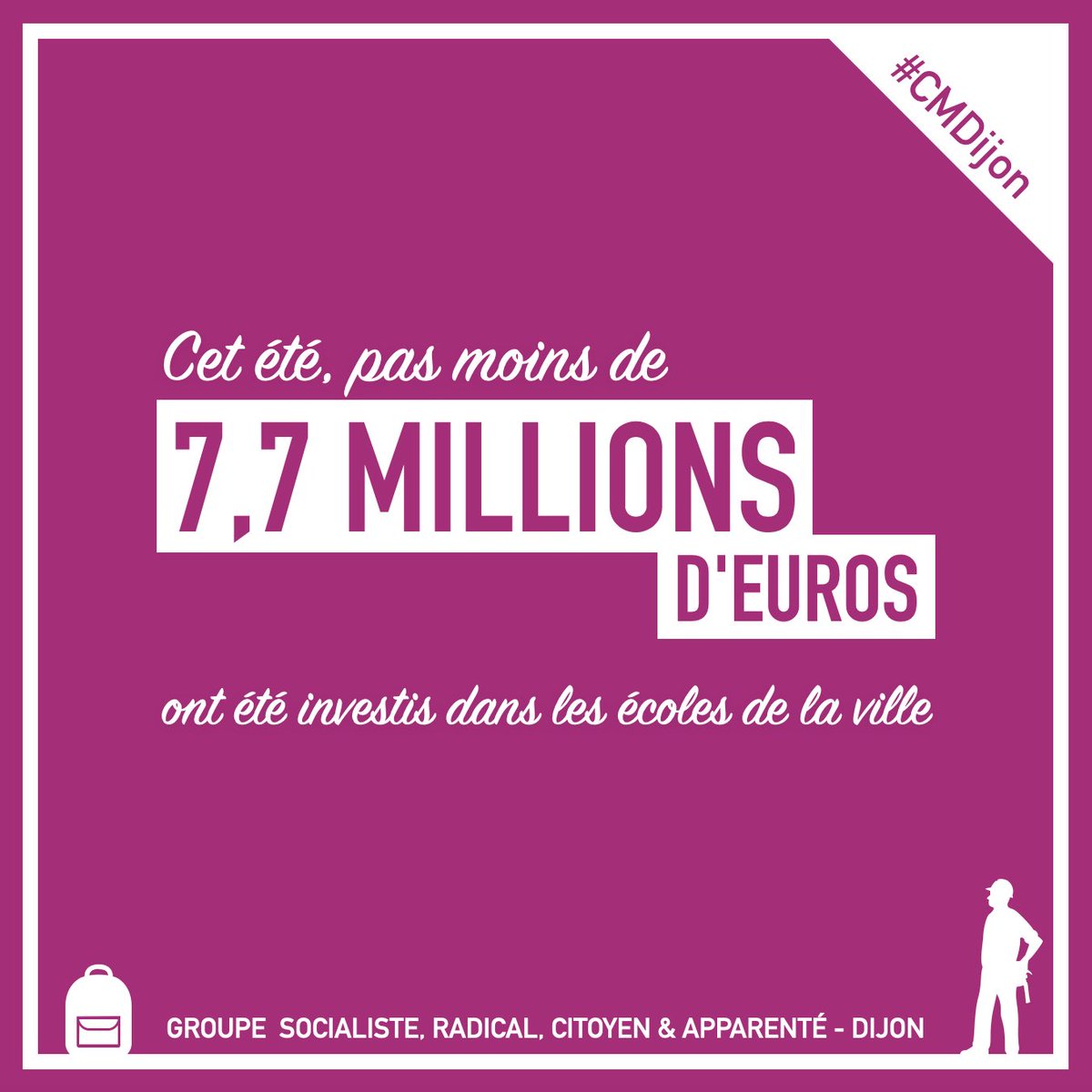 Cet été, pas moins de 7,7 millions d’euros ont été investis dans nos écoles pour offrir des conditions de travail améliorées à nos écoliers. Au total, 75 millions d’euros seront investis d’ici à 2030. 👨🏼‍🏫📚

#CMDijon
