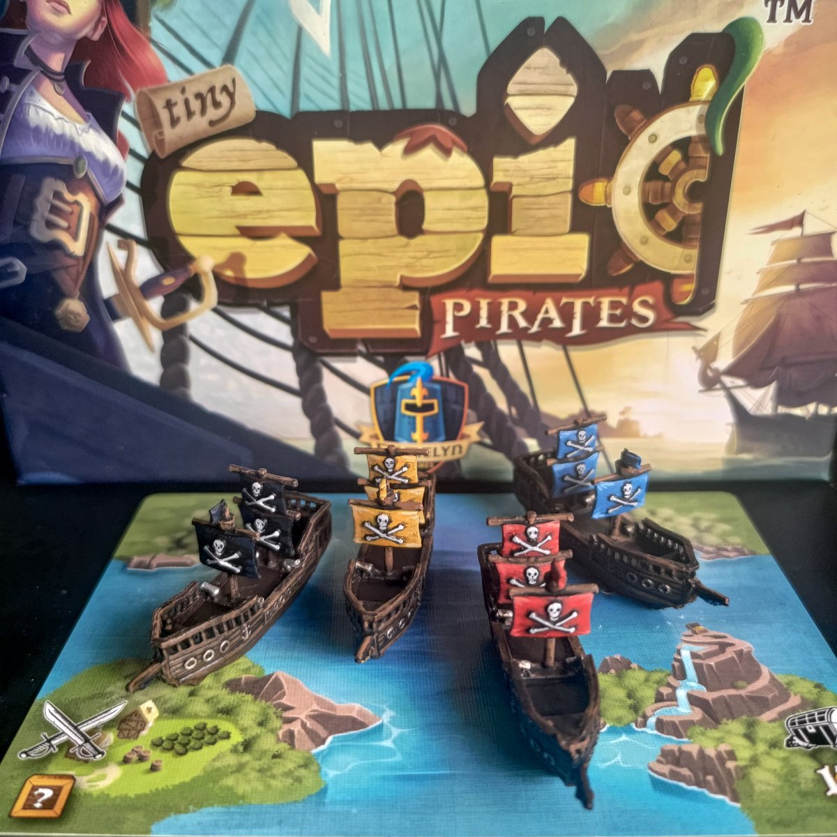 CptBenzie's tweet photo. Been a hot minute since I did a #miniaturemonday, so here's #TinyEpicPirates (@Gamelyn_Games) fully painted!

More below!

#miniaturepainting #boardgames #Pirates https://t.co/jYvrkf1TZJ