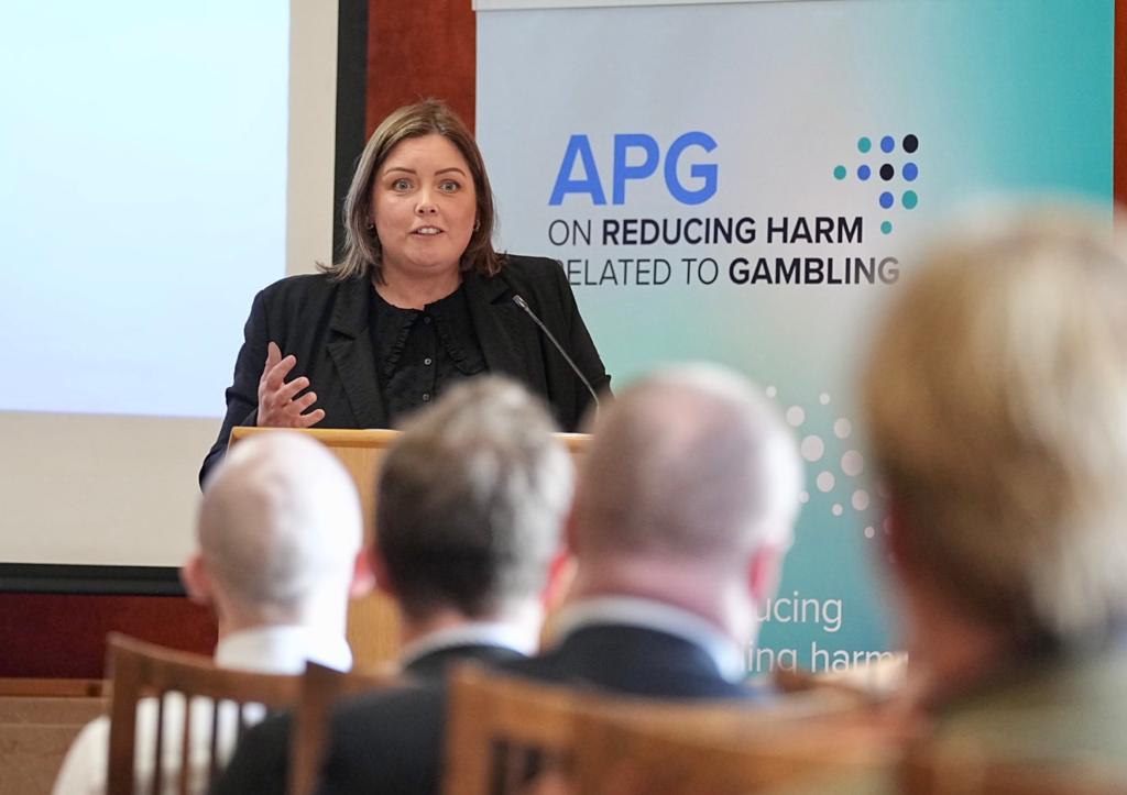 GamHarmAPG's tweet photo. Great turnout at launch of our #gamingmachine report @niassembly that puts spotlight on products that are addictive by design. Big thank you to our speakers @mgaskell12 @JamesGrimesGwL @DeirdreHargey @RobinSwannMoH. Read our report here: https://t.co/Xrlsos423f https://t.co/PnihFHELi1