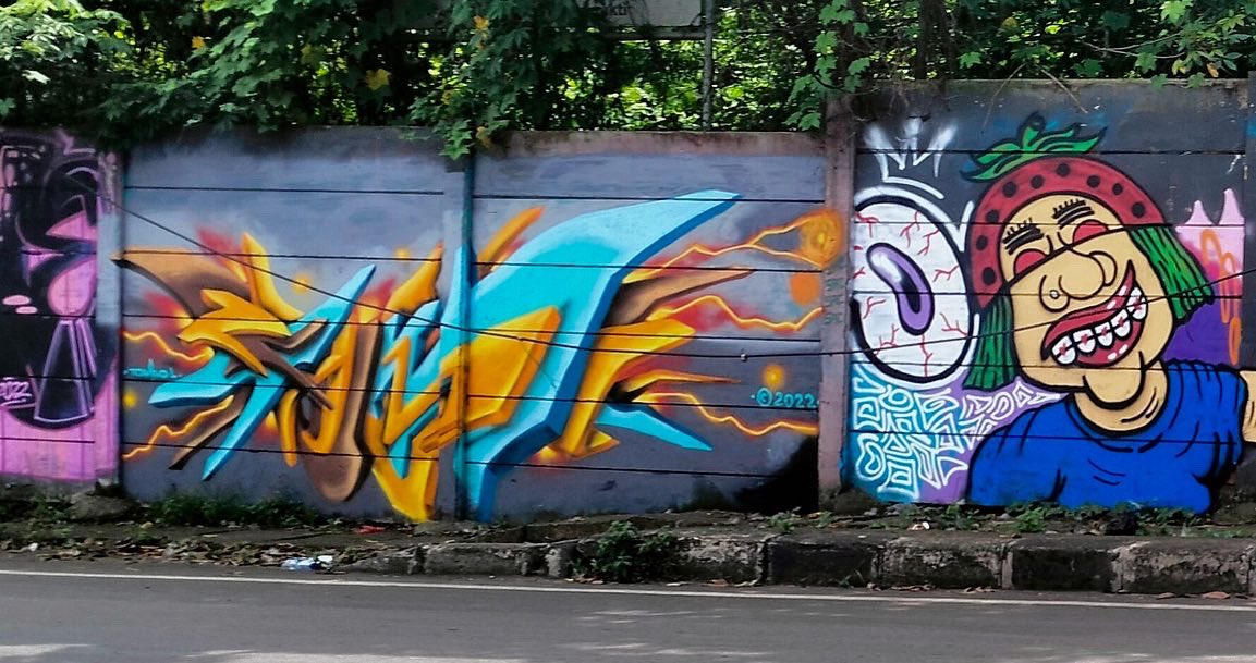 Perjalanan panjang ke lokasi temboknya, huuuf.. selesai juga #graffiti3dstyle #graffitiart