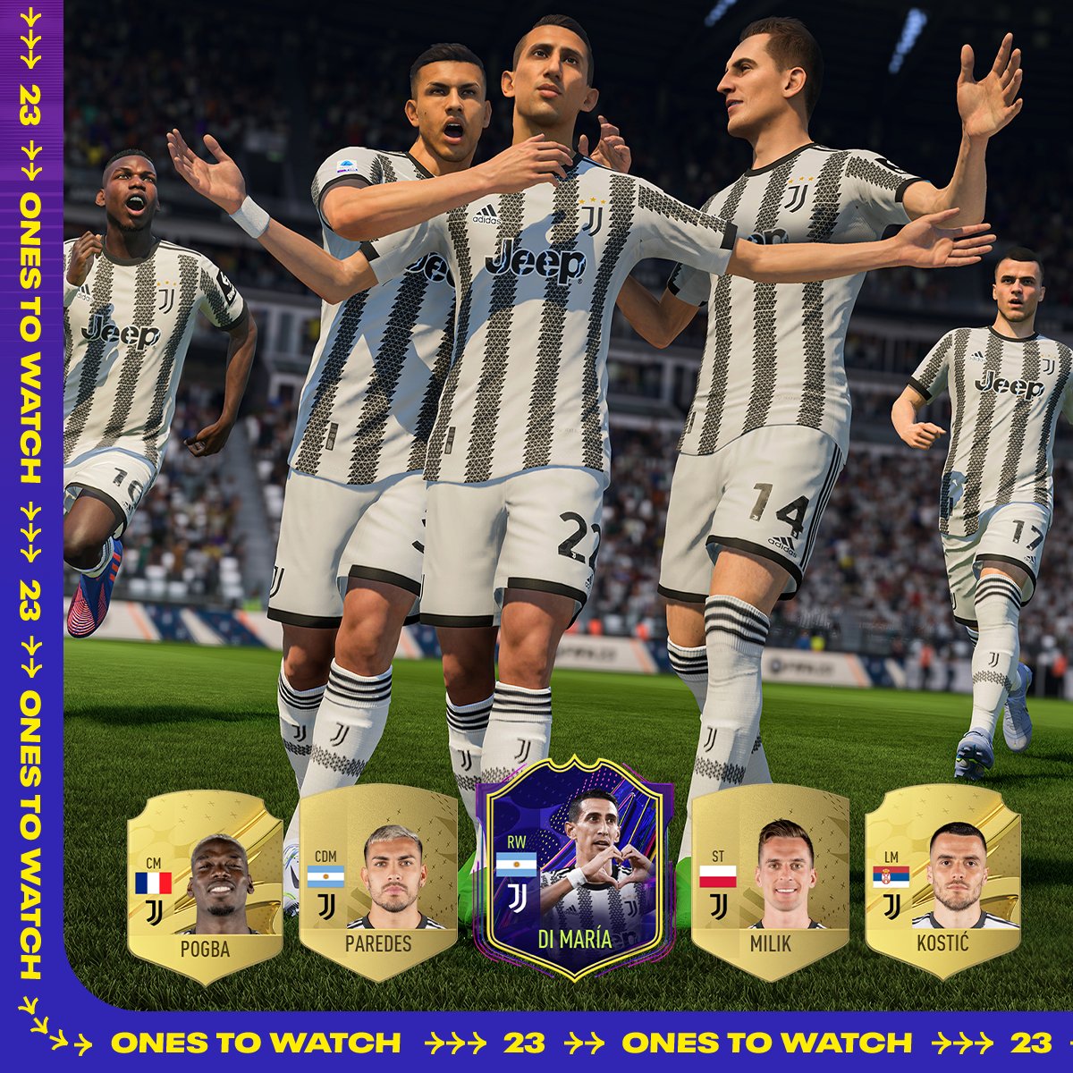 juventusfc's tweet photo. Occhi su Di Maria 👀
Preparati a sbloccare le #OnesToWatch di #FIFA23 🙌🏼

@EASPORTSFIFA @EA_FIFA_Italia https://t.co/xo2c9nks9s