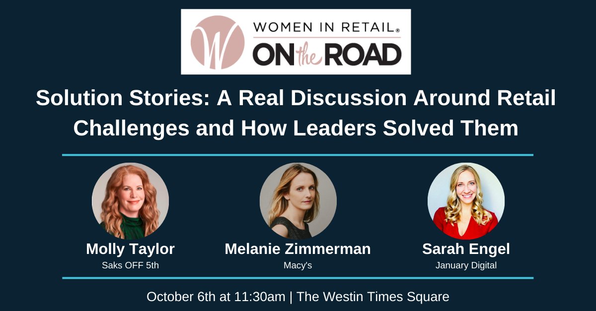 When every day brings unforeseen challenges, how do you prepare for what comes next in retail? Our President, <a href="/edisrupt/">Sarah Engel</a>, will be joining <a href="/SaksOFF5TH/">Saks OFF 5TH</a> &amp; <a href="/Macys/">Macy's</a> on stage at <a href="/WIRLeadership/">Women in Retail Leadership Circle</a> on Oct 6th to share challenges, lessons learned, and strategies for conquering what's next!