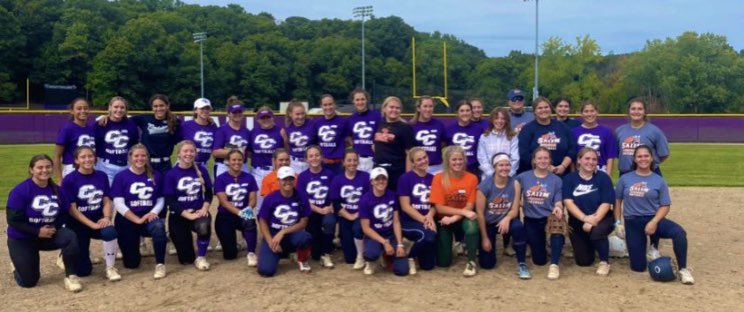 kayaakaplan's tweet photo. Thank you, @CurrySoftball for a fun and memorable camp experience! Also, thank you @CoachCampione for an amazing over night visit! I learned so much on what it’s like to be a student athlete at Curry College! #bleedpurp @TopGunDavenport https://t.co/Bi1BWw9LTV
