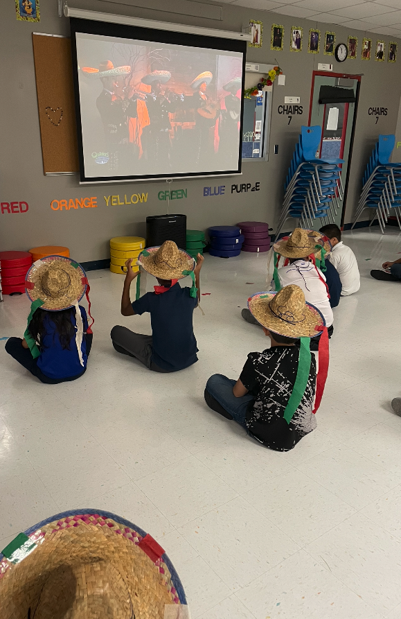 DeckerESMusic's tweet photo. We practiced good audience behavior while watching a performance of a Mariachi Band and watching an interview of a Mariachi Band Member on @Quaver_Ed @DeckerES @Manor_FA #scholarsfirst https://t.co/hmr176yzY7