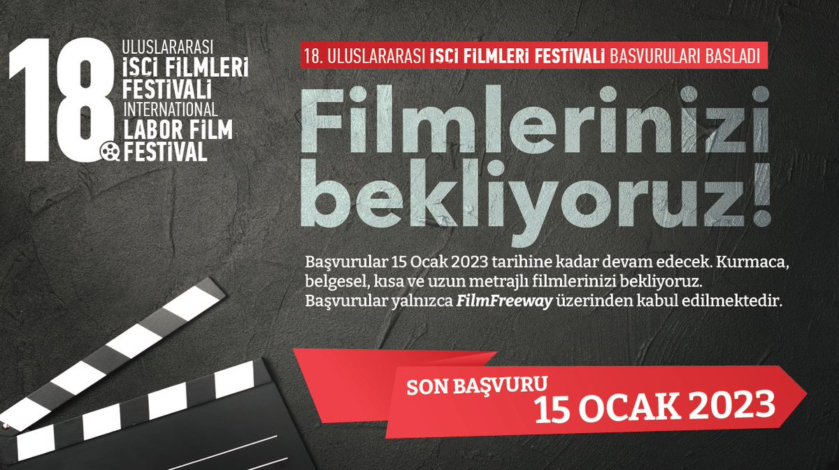 🎥 Sinematek | 18. Uluslararası İşçi Filmleri Festivali başvuruları başladı sendika.org/2022/09/18-ulu…