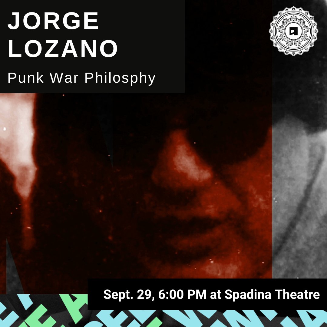 Toronto! We are thrilled to be co-presenting the program 'Jorge Lozano: Punk War Philosophy' for aluCine 2022 (@alucineto). Celebrate the prolific and subversive film career of Jorge Lozano on Sept. 29, 6:00 PM at Spadina Theatre. #alucine22 alucinefestival.com/thursday-29-pu…