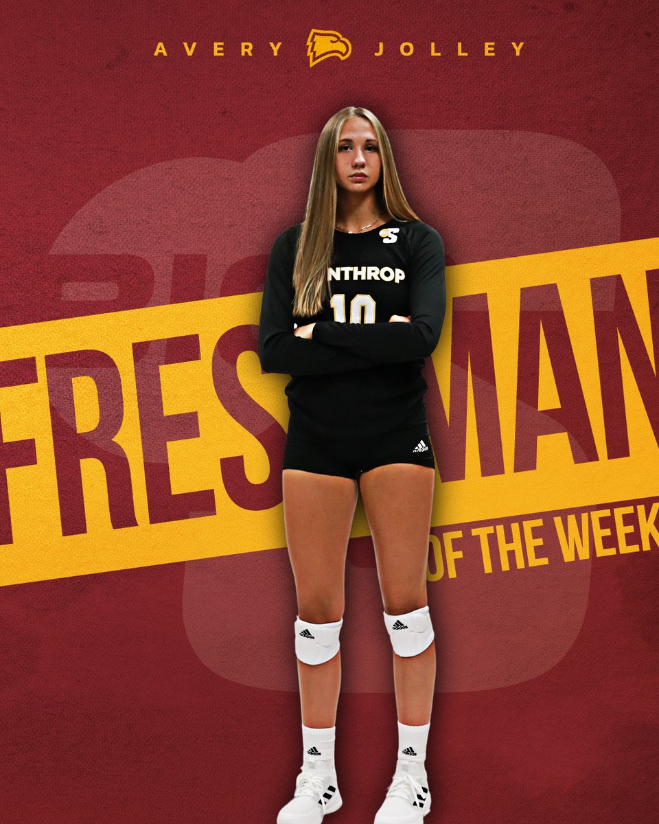BigSouthSports's tweet photo. She helped the Eagles get to a 2-0 record over the weekend.

@winthropvolley's Avery Jolley is the #BigSouthVB🏐 Freshman of the Week! https://t.co/TVMRG4afSe