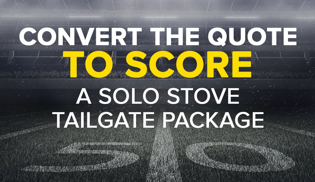 Time is running out! Convert your quotes by September 30th for a chance to win a Solo Stove Tailgate Package! 🏈🔥🥩
More details here: ow.ly/9BYP50KTnGk

#digitalsolutions #prosneedpros #asoneparcompany