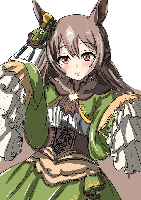 #なめこイラスト #ウマ娘 #サトノダイヤモンド上げ忘れてた らくがきというか 試し描き 