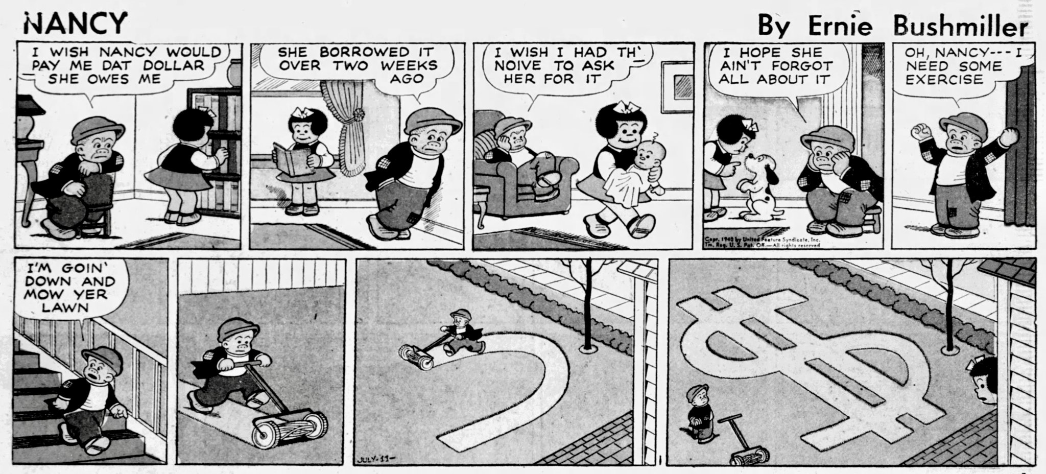 Nancy Comics by Ernie Bushmiller on Twitter: 