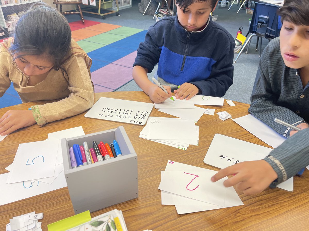 Building number fluency today with our own flash cards today! Love these mathematicians 💙 #wBeYourBest