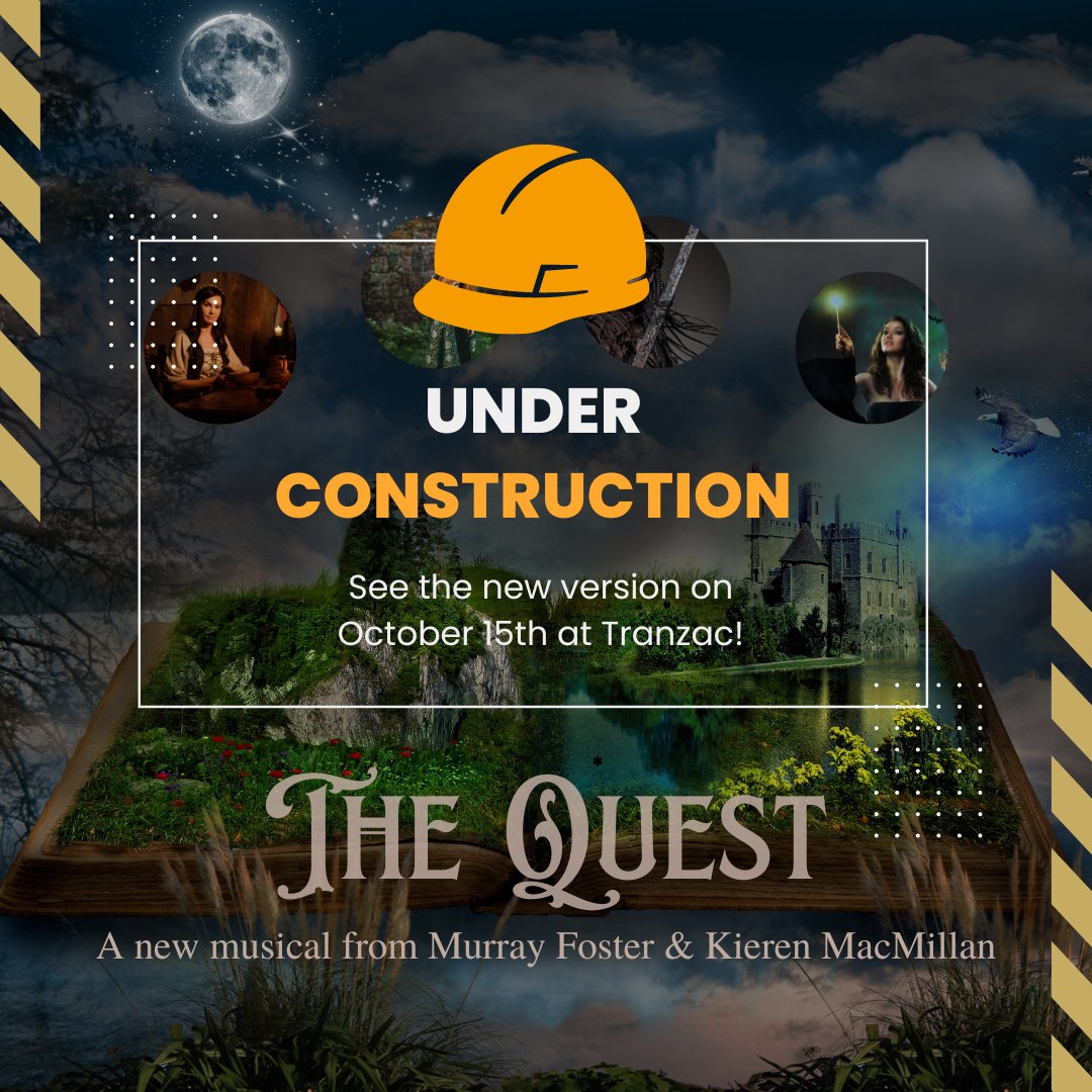 TheQuestMusical's tweet photo. You may think you've seen The Quest before. But trust us. You haven't seen The Quest! We've made sweeping changes that make it a whole new show, and we think you're going to love it. Come see our "books and stands" presentation at Tranzac on Oct 15th:  https://t.co/fYSrReyWep https://t.co/RcZ04BDdFP