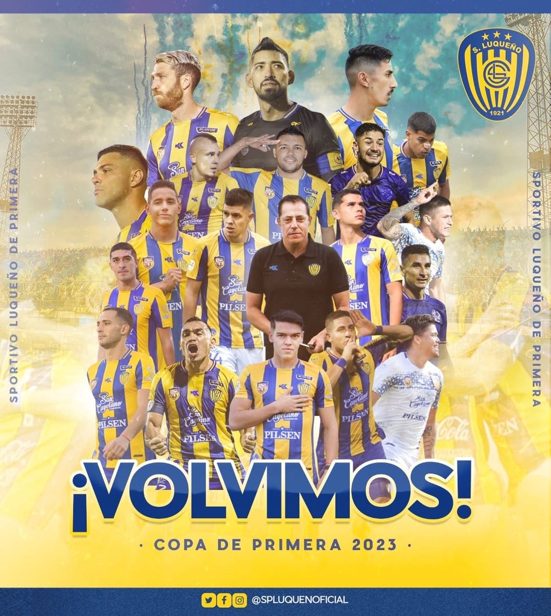 SpLuquenOficial's tweet photo. ¡𝗩𝗢𝗟𝗩𝗜𝗠🐽𝗦! 

¡Luqueño es de Primera! 

Vuelve la fiesta, vuelve el equipo de la República de Luque... 🇺🇦💪

#LuqueñodePrimera 💙💛 https://t.co/32Zvzl1ry3