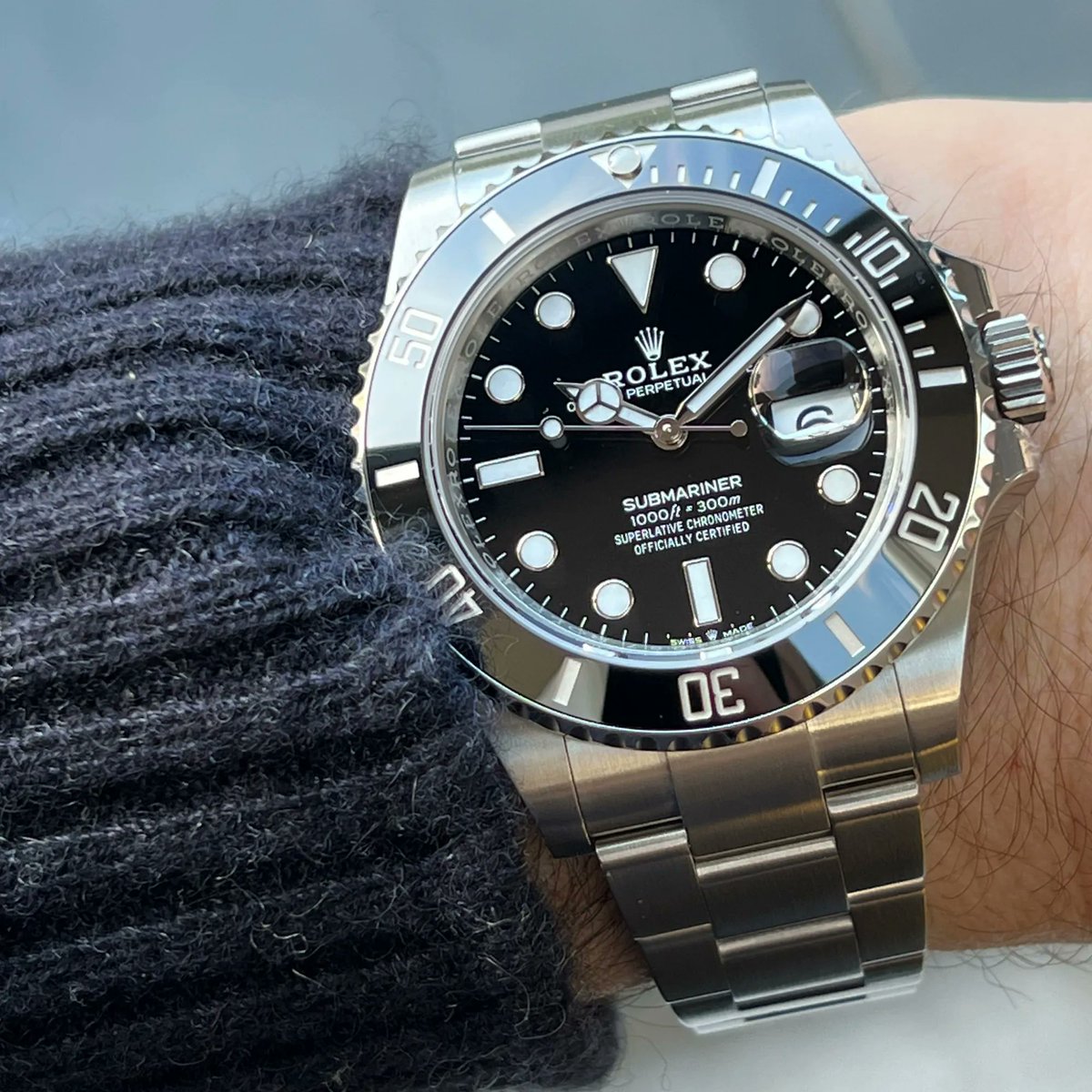 Elegant. Sporty. Classy. The Rolex submariner date 41 mm steel divers watch is the perfect addition to any collection. #rolex #submariner #diverswatch #womw #rolex126610LN #beaugems #beaugemsjewellers