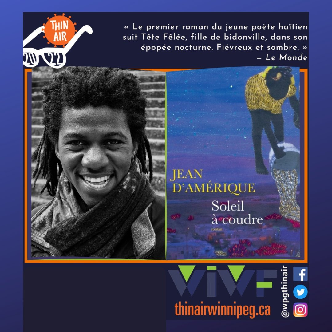 AFManitoba's tweet photo. THINAIR2022- /ONLINE 
Tuesday, September 27, 2022
Jean D'Amérique and his book in French 
Register: https://t.co/kjVftrm5nc

***
THINAIR2022- /EN LIGNE 
Mardi 27 septembre 2022
Jean D'Amérique et son livre en français 
Inscription: https://t.co/kjVftrm5nc

@WPGTHINAIR https://t.co/j3f5fyGjIu