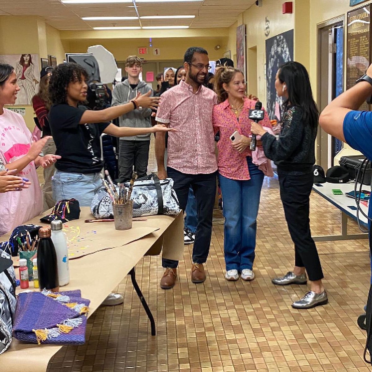 Combine art with activism and you get ARTivism. This is at the heart of the @6IXAcademy. Student designers use their talent to be change makers through #fashion &amp; #art. It was great hanging out w/ past &amp; present students as well as the fab #teachers at <a href="/CTAguidance/">Ms Guidance</a> #artivism
