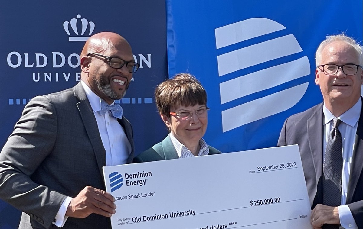 Thanks to ⁦<a href="/DominionEnergy/">Dominion Energy</a>⁩ for supporting ⁦<a href="/ODU/">Old Dominion University</a>⁩ and our collective efforts to strengthen coastal resilience in local communities! We are so proud of the research and work occurring right here in our region. ⁦⁦<a href="/HamptonRoadsCF/">Hampton Roads Community Foundation</a>⁩ #MonarchStrong