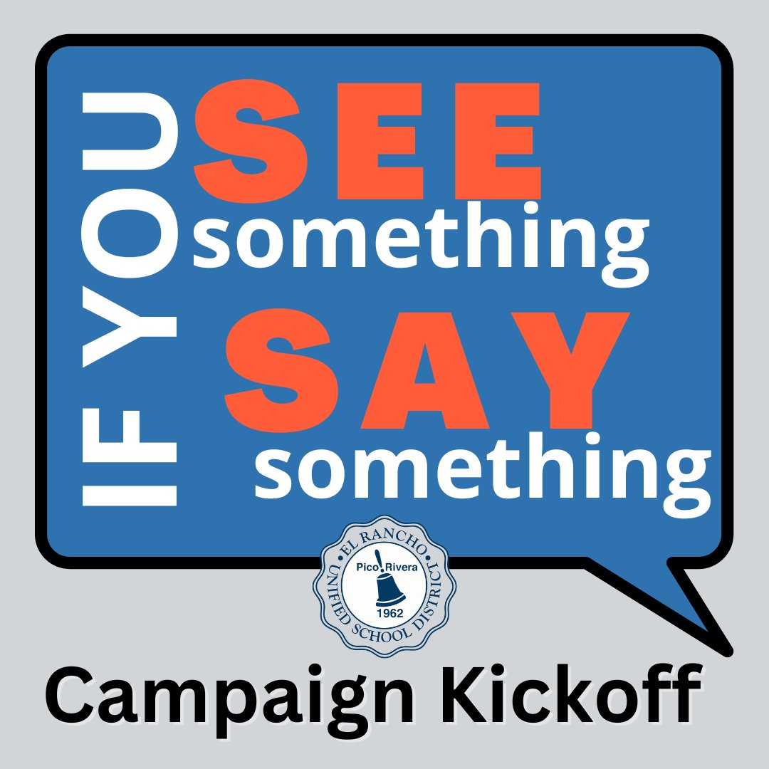 Kicking of our See Something Say Something School Safety Campaign with a message from out students.  

youtu.be/bth2HMMJK4g