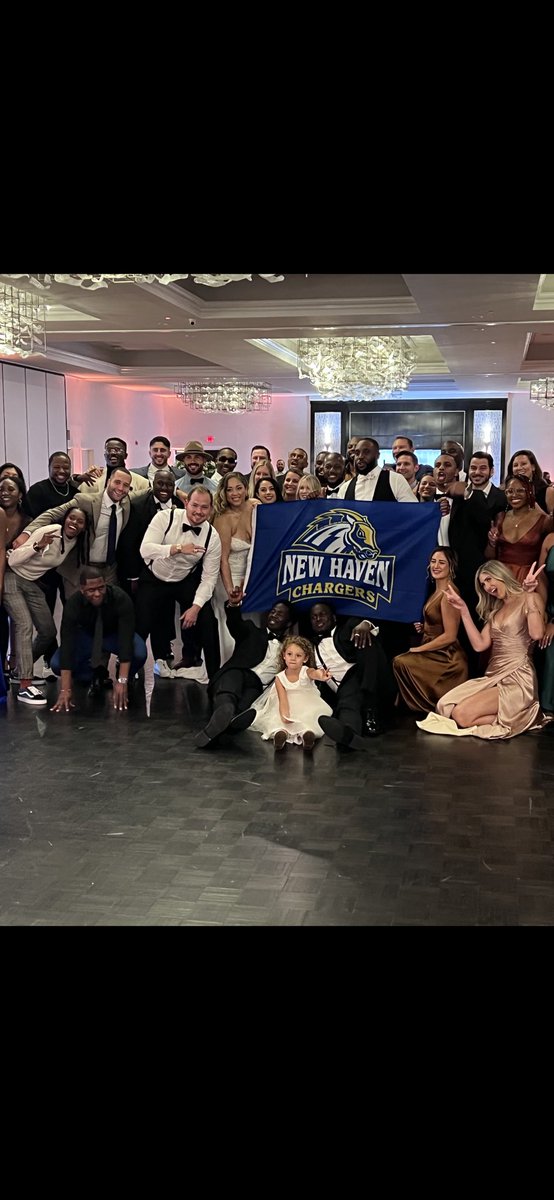 NE10CHAMPS21's tweet photo. Congratulations to former Charger &amp; All-American tight end  @LickyLash on his marriage this past Sunday. Kameel was a vital part of the @UNewHavenFB team that won 3 @TheNortheast10 championships in a row from ‘10-‘12. He met his wife @_ambyyy at the German Club! Congrats Lick! https://t.co/aaTPlzWXcV