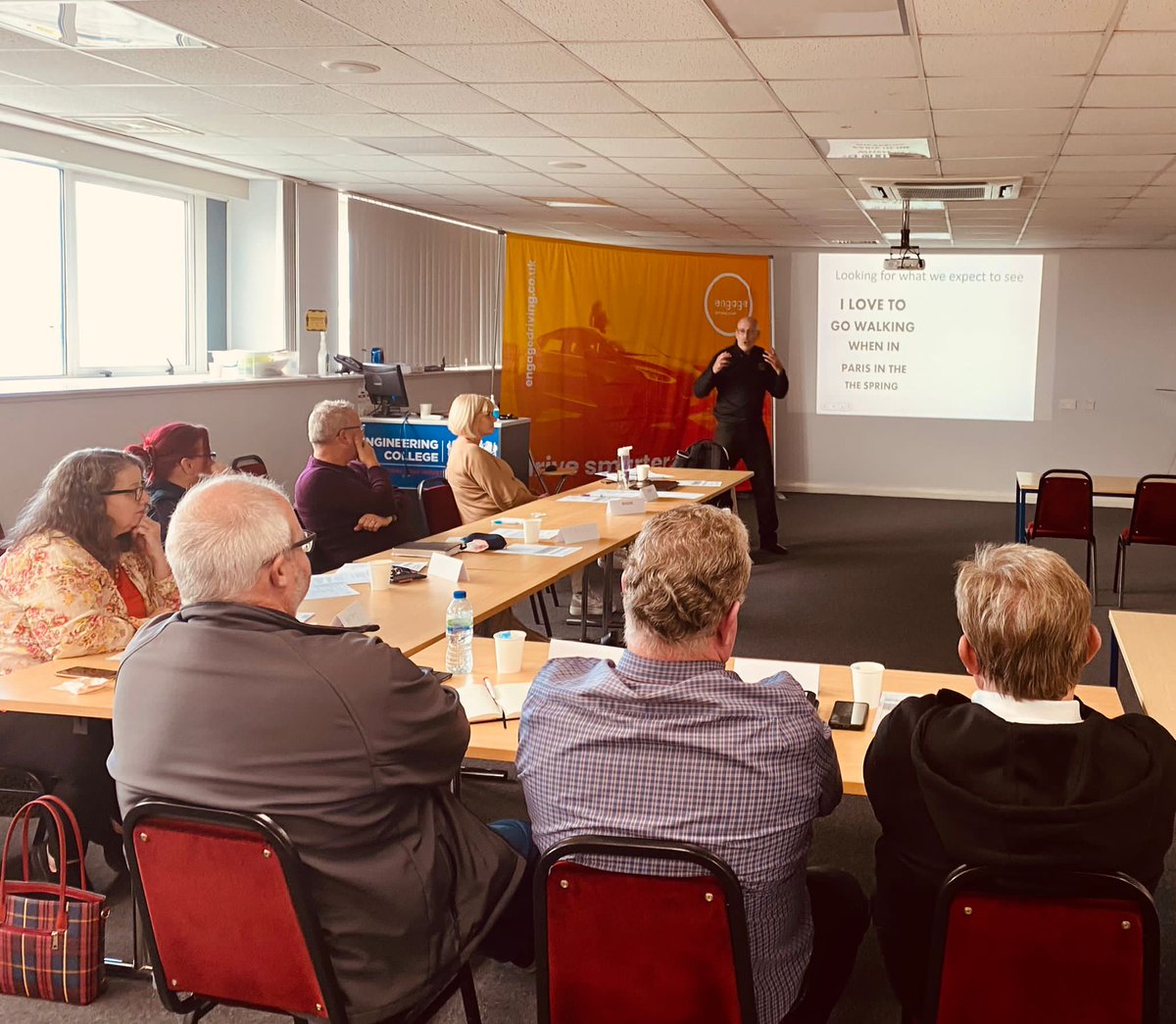 engagedriving's tweet photo. David Rees joined us at our ADI meeting today and gave an interactive presentation on motorcyclists @SaferRoadsGM https://t.co/9T6xQsklDp