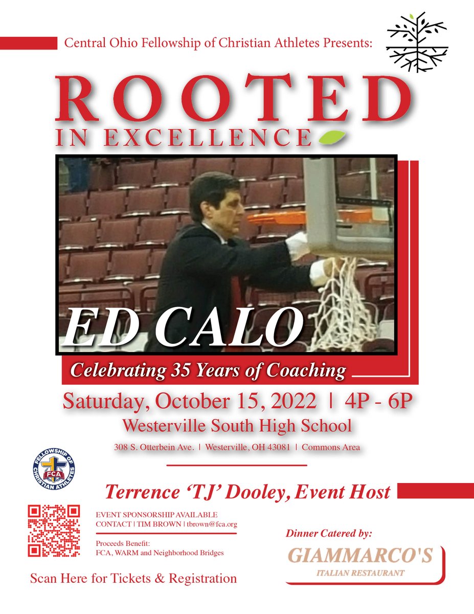Join us for this event honoring Coach Ed Calo