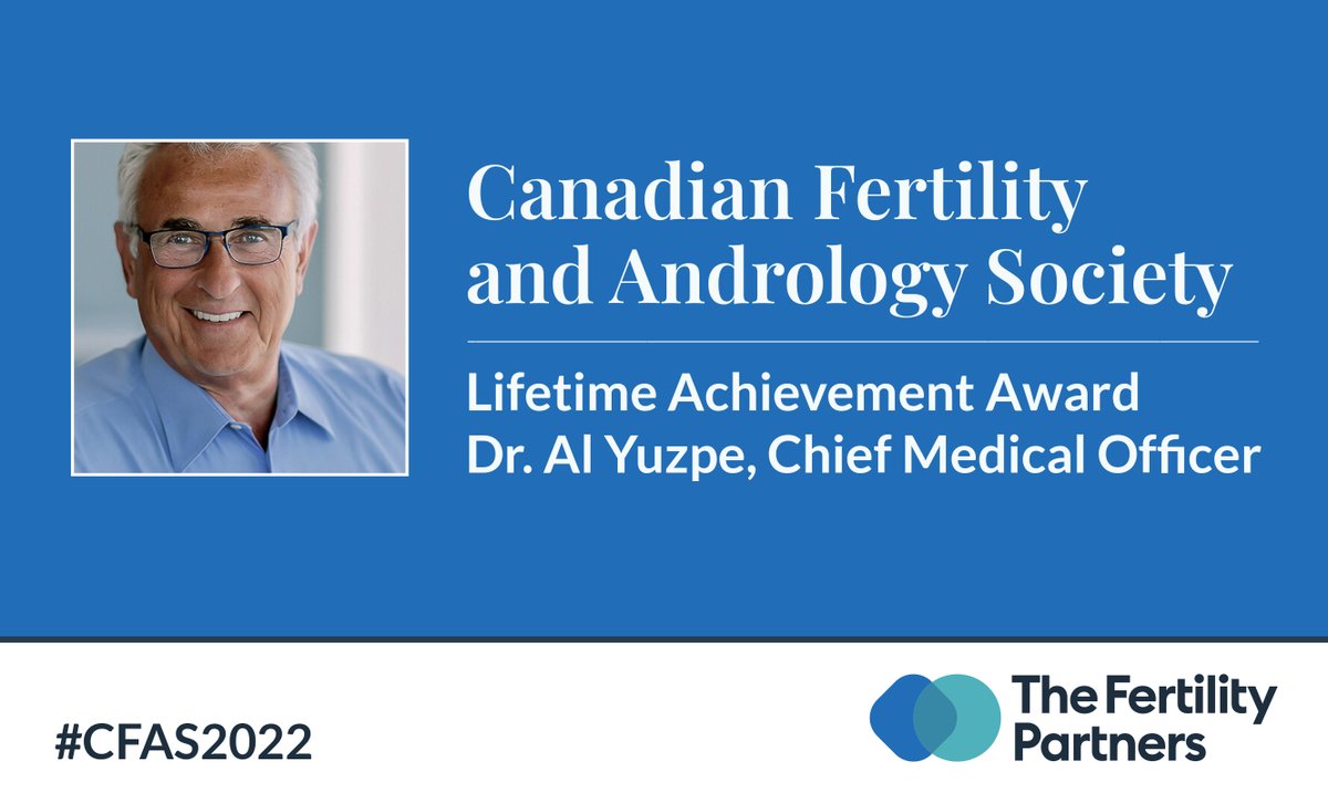 thefertpartners's tweet photo. Congratulations Dr. Al Yuzpe, our Chief Medical Officer and a pioneer in #ReproductiveMedicine and #fertility treatment, for receiving the Lifetime Achievement Award at the @cdnfertility Annual Meeting! #CFAS2022 Read more: https://t.co/zxkAdlE4To https://t.co/90tNy1mpX6