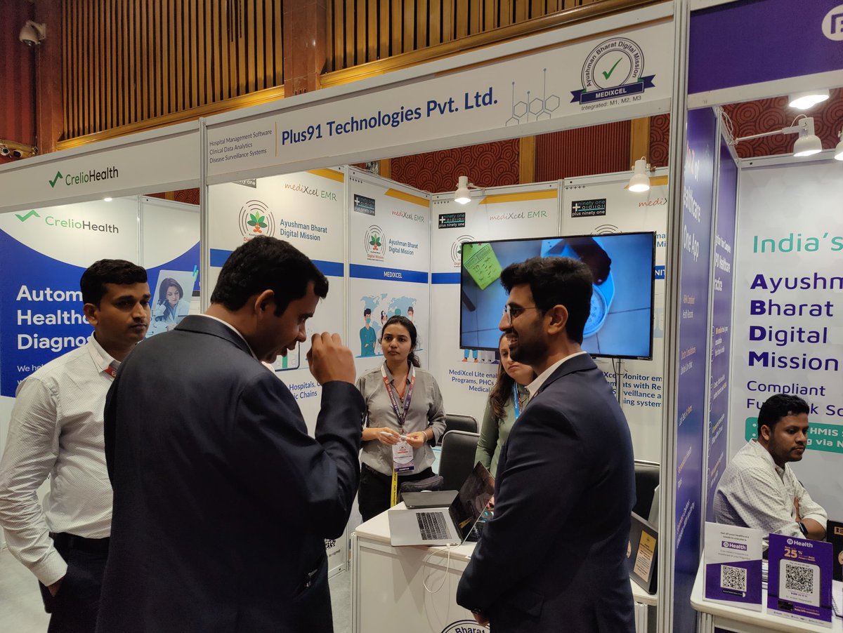 ksg91's tweet photo. It was great to connect with people from the industry and discuss, brainstorm and reflect on past 1 year of hardwork by all stakeholders for digitisation of health care. Thanks @AyushmanNHA for this event. #AarogyaManthan @plus91 @adityapatu @nrip https://t.co/yfEZGC5OV2
