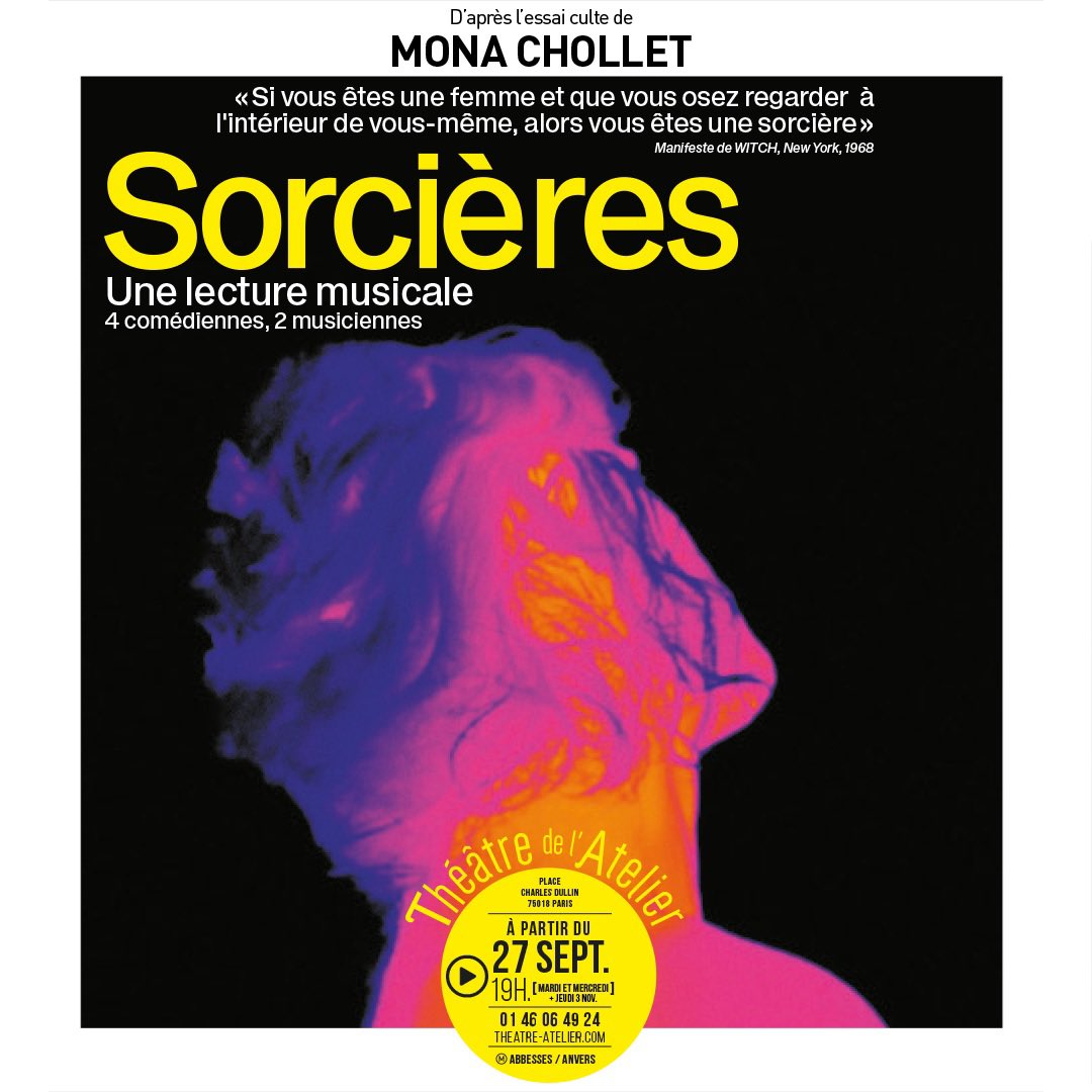 mel_tomboylab's tweet photo. demain #sorcieres @monachollet au théâtre de l’atelier https://t.co/vKeveAmQ1C https://t.co/tdnCUywMg5