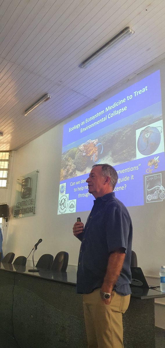 Marine Ecology Lab UFRN | Brazil (@marineecobr) on Twitter photo We are off to a great start of the annual seminars <a href="/PPGECOUFRN/">Pós Graduação em Ecologia - UFRN</a> with <a href="/GeorgiaTech/">Georgia Tech</a> Prof. Mark Hay giving the opening talk! 🤓 Inspiring work for young scientists, showing that cutting edge science can be done with good questions, cable ties and hours underwater🤿🌊💪 We are off to a great start of the annual seminars <a href="/PPGECOUFRN/">Pós Graduação em Ecologia - UFRN</a> with <a href="/GeorgiaTech/">Georgia Tech</a> Prof. Mark Hay giving the opening talk! 🤓 Inspiring work for young scientists, showing that cutting edge science can be done with good questions, cable ties and hours underwater🤿🌊💪