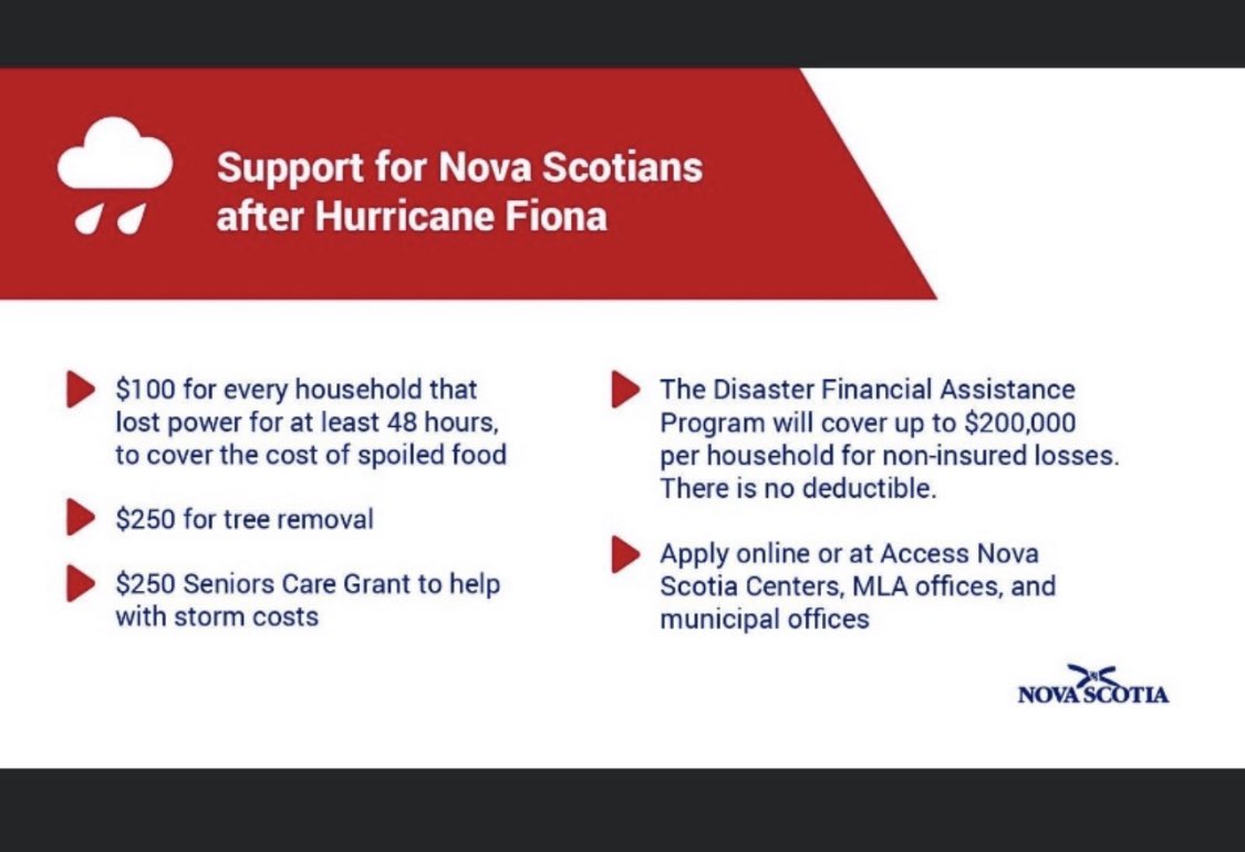 Hey Folks! There’s some compensation available for storm costs (including spoiled food due to power loss).  Apply online or in person at the department offices listed in the image. @HRCEHealthPromo <a href="/HRCE_NS/">Halifax Regional Centre for Education</a> @HRCESchoolsPlus <a href="/SrbHrsb/">SRB HRCE</a> @GBES_hrce <a href="/RkTelementary/">RKT_elementary</a> <a href="/cjses1/">cjses</a>