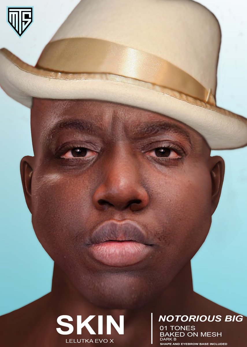 MTSDesigner2's tweet image. MTS STORE - NOTORIUS BIG  SKIN  [LELUTKA EVOX]
Hello brothers my new skin NT BIG
Taxi: bit.ly/3ffSQYJ
#SecondLife